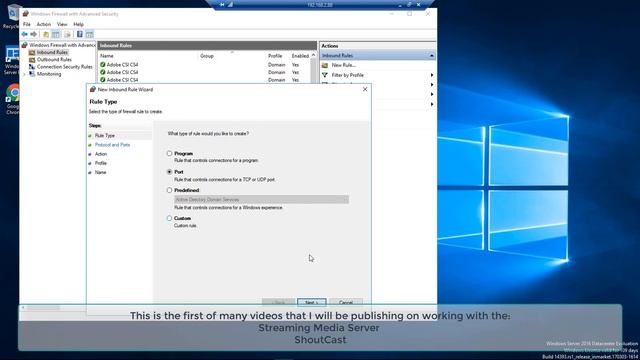 Shoutcast Lesson #1 - Windows Firewall Settings - Enable Port 8000 смотреть онлайн