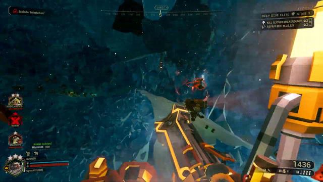 Double Bulk Detonator Dual Chain Reaction Explosion: Deep Rock Galactic Gameplay смотреть онлайн