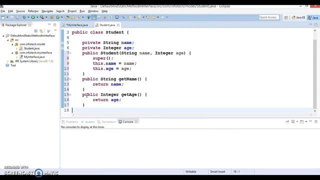 Default and static methods in Java 8 Interface_PART1 смотреть онлайн