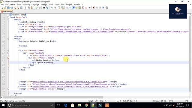 #30 Media Objects Bootstrap 4 - Learn Bootstrap 4 tutorials for beginners - No Commentary смотреть онлайн