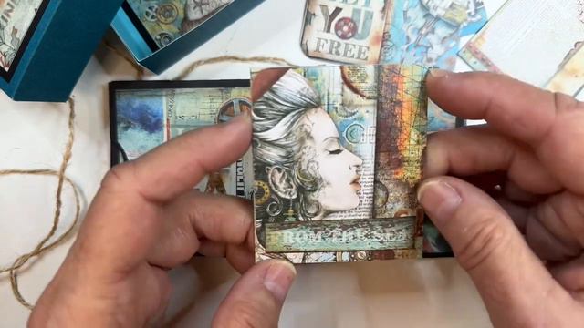 One Sheet Wonder Mini Album-Stamperia, Mechanical Sea World - 3” sq. #scrapbooking #artjournal смотреть онлайн