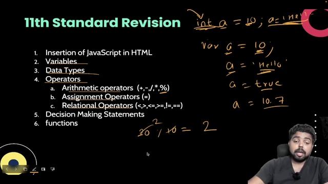 #2 Advanced Javascript | Maharashtra Board | Variables, Date Types, Operators, Decision Making in J смотреть онлайн