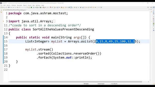 Sort all the values present in it in descending order using Stream functions? Interview Quest смотреть онлайн