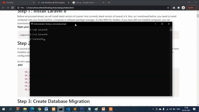 1 Larval 8 installation | Laravel 8 Tutorial | How to Install Laravel 8 - Tutorial Rays смотреть онлайн