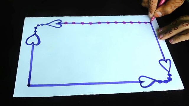 Heart symbol border design || Easy border design for kids || Paper border designs смотреть онлайн