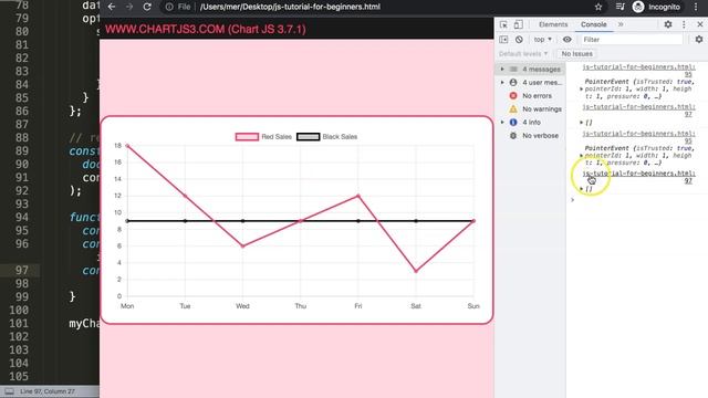 How to Track Which Line and Data Point has Been Clicked in Chart JS смотреть онлайн