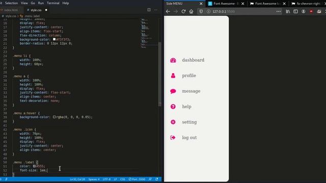 Vertical Nav Menu | CSS & HTML & JavaScript смотреть онлайн