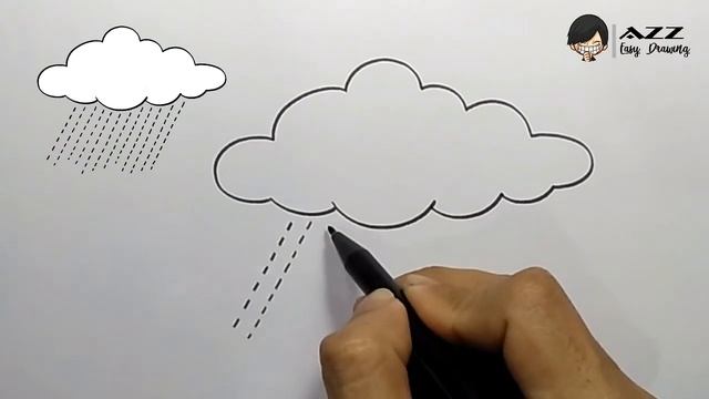 How to draw Rain Cloud step by step смотреть онлайн