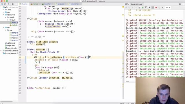 ClojureScript wrapper for React with Hooks pt4 смотреть онлайн