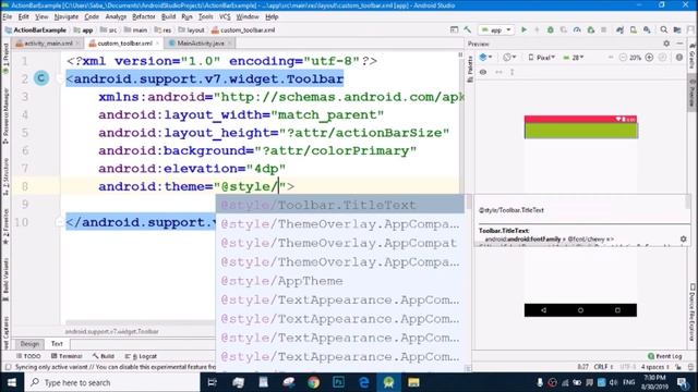 How to Create Custom Toolbar with two TextView | Android App Development video#26 смотреть онлайн