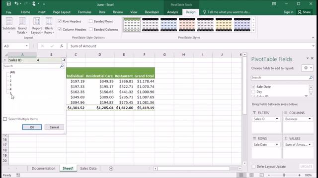 536 Adding Field to PivotTable Filters Area Table in Excel 2016 смотреть онлайн