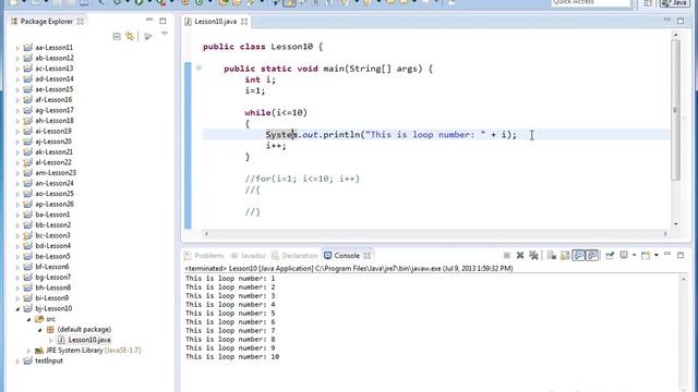 Java Tutorial - 10 - The While Loop смотреть онлайн