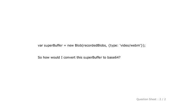 HTML : Converting MediaRecorder audio to base64 смотреть онлайн