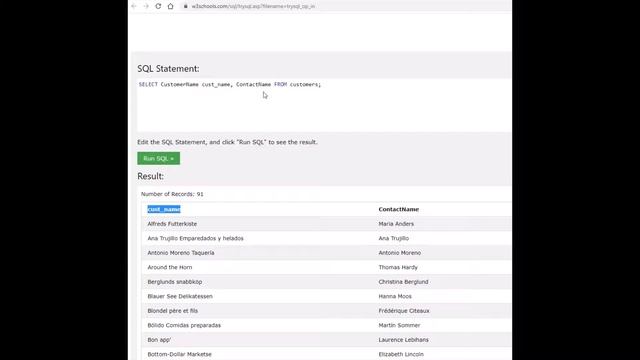 SQL Query Select Satement with where clause смотреть онлайн