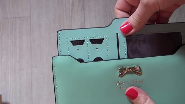Посылка с #AliExpress СУПЕР Женский кошелек мятного цвета! смотреть онлайн