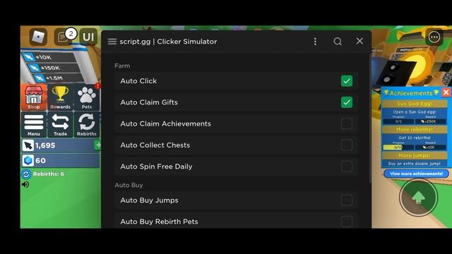 Clicker Simulator |ROBLOX| Script Autoclick,free gamepass,auto hatch смотреть онлайн