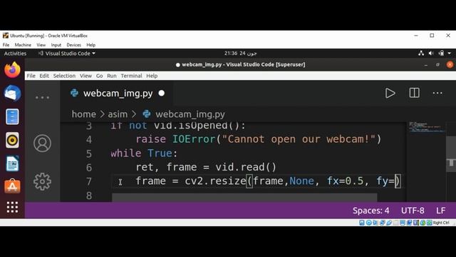 OpenCV to Access the webcam and capture the frames in Python смотреть онлайн