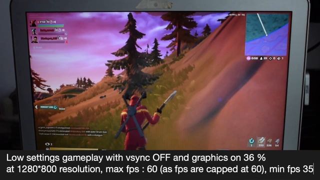 Fortnite gameplay on macbook air 2017 (60fps)!! 2020 updated!! (Detailed Video) смотреть онлайн