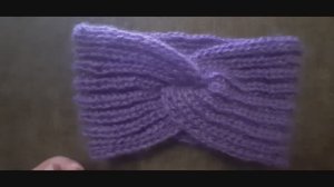 Повязка на голову спицами