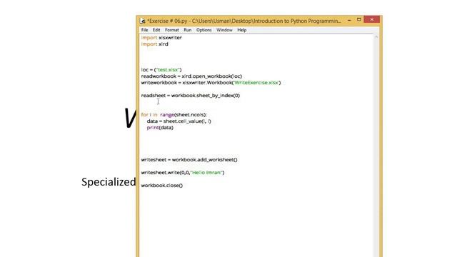 Write an Excel Sheet Through Python II [ENG] Module 4 Lecture 15 ZE - 209 смотреть онлайн