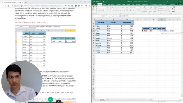 Minimum if multiple criteria смотреть онлайн