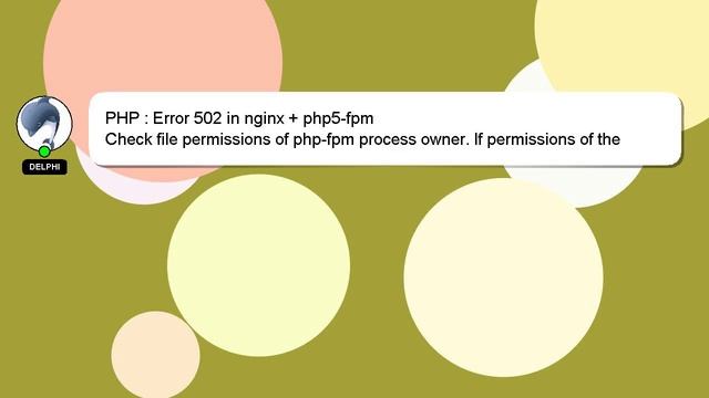 PHP : Error 502 in nginx + php5-fpm смотреть онлайн