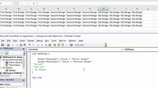 7 Range and Cells Object Part 2 смотреть онлайн