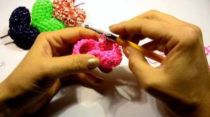 Сердечко Лумигуруми из резинок Rainbow Loom