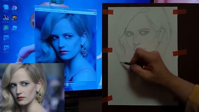 ева грин рисую карандашом быстрый портрет смотреть онлайн