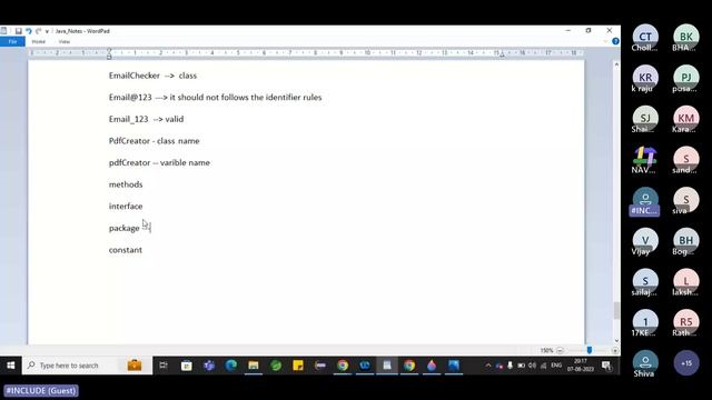 Java session 5 - master naming conventions and comments in telugu смотреть онлайн