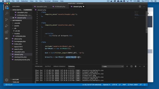 PHP website project - Part 10 - Create Details page with a prepared query смотреть онлайн
