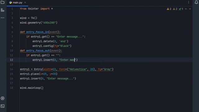 PYTHON Tkinter - Entry Placeholder смотреть онлайн
