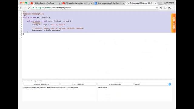 Java fundamentals for Kids // Class 2 смотреть онлайн