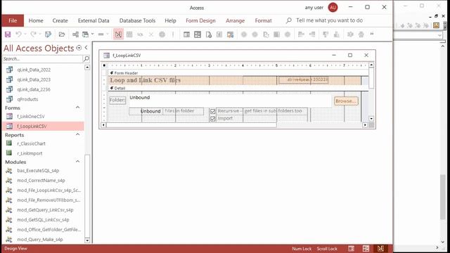 AL: Loop and Link CSV Files in Access using Queries, by crystal (strive4peace) смотреть онлайн
