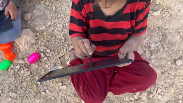 Helping A Nomadic Woman And Her Three Children In The Mountains|A Moment Of Peace In The Mountains