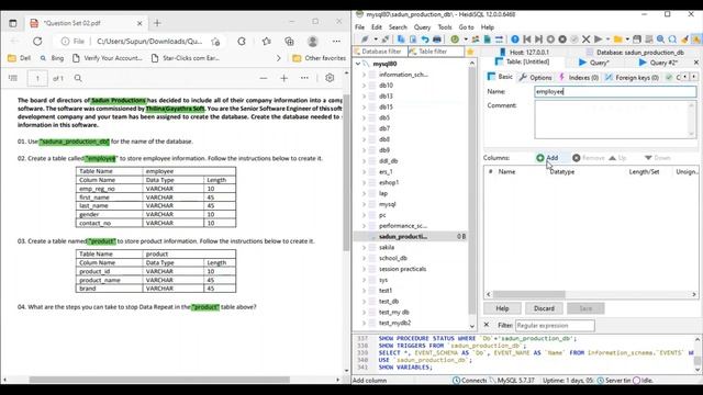 Using MySQL Workbench Software with ER Diagram to create a database and table. смотреть онлайн