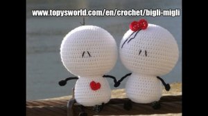 Бигли и Мигли вязаные иллюстрации с сердечком - Амигуруми - Вязаные игрушки.