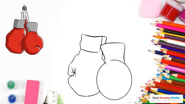 How to Draw Boxing Gloves in a Few Easy Steps: Drawing Tutorial for Beginner Artists смотреть онлайн