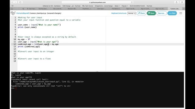 PythonAnywhere Input смотреть онлайн