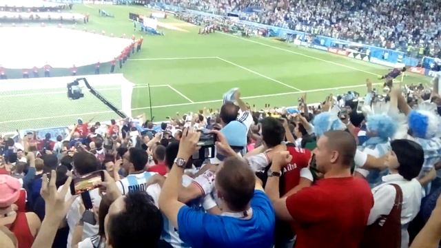 21.06.2018 Аргентина-Хорватия гимн Аргентины в исполнение болельщиков смотреть онлайн