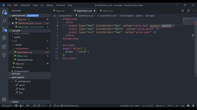 #11 - Add "v-model" directive on custom input Component | Vue 2 Components, Beginners tutorial смотреть онлайн