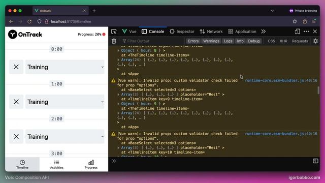 Vue Composition API From Scratch #22 - Validating timeline items and select options смотреть онлайн