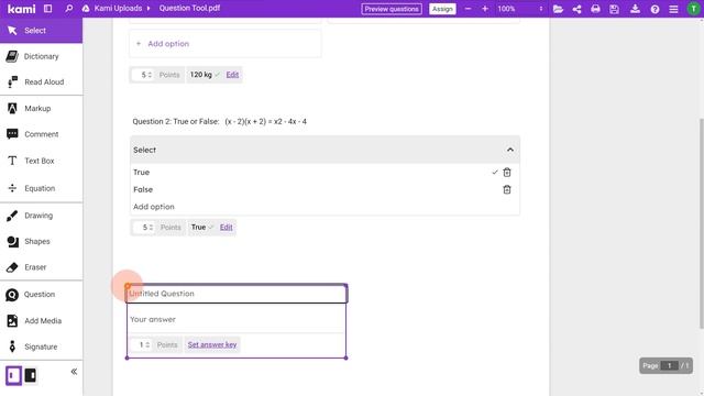 How to use the Kami Question Tool. смотреть онлайн