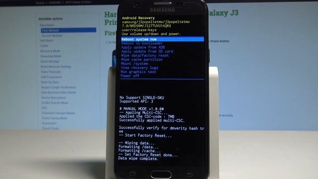 How To Hard Reset SAMSUNG Galaxy J3 Prime - Bypass Screen Lock / Wipe Data |HardReset.Info