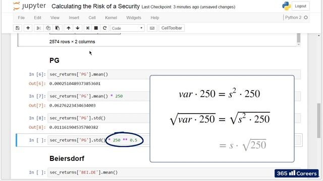 Py 71 Calculating the Risk of a Security смотреть онлайн