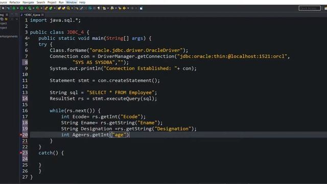 Display of employee details | JDBC смотреть онлайн