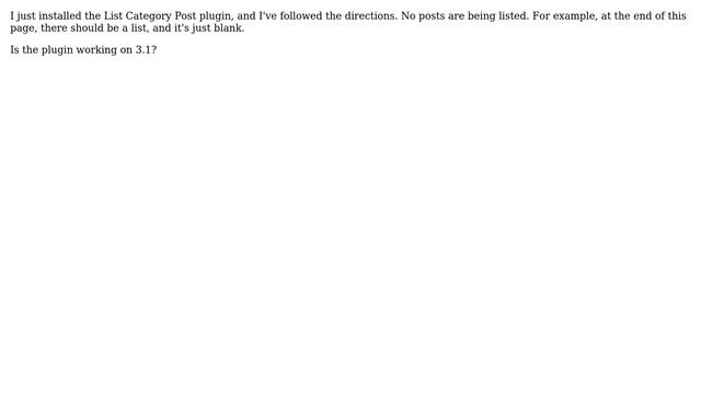 Wordpress: No posts are being listed by ＜plugin-list-category-post＞ смотреть онлайн