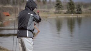 Ловля прудовой форели на дроп-шот.