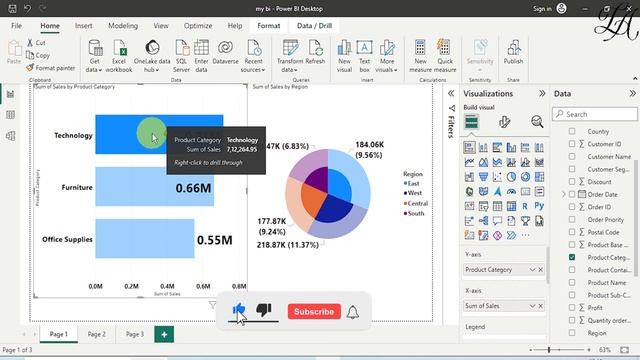 Drill Through in Power BI | Power BI Drill Through | Power BI Tutorial for Beginners смотреть онлайн