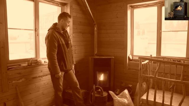 пеллетный камин в загородном доме (3 года) смотреть онлайн